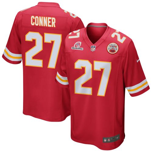 Chamarri Conner 27 Kansas City Chiefs 2024 Divisional Patch Game Men Jersey - Red