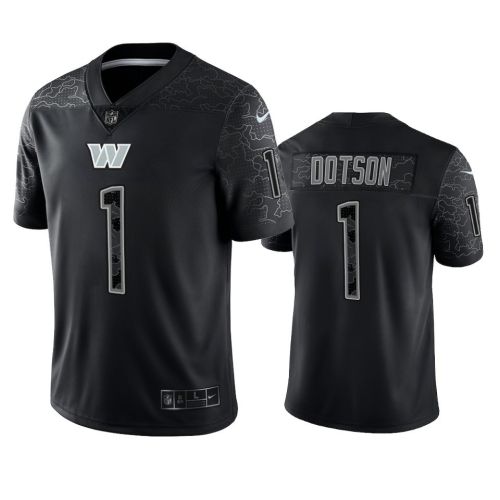 Jahan Dotson 1 Washington Commanders Black Reflective Limited Jersey - Men