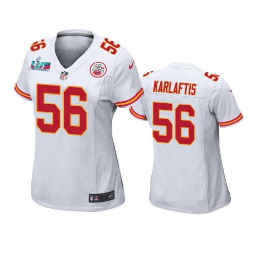 George Karlaftis 56 Kansas City Chiefs Super Bowl LVII Game Jersey - Women White