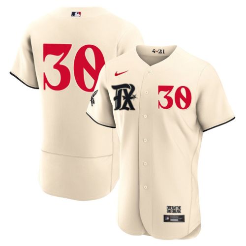 Nathaniel Lowe 30 Texas Rangers 2023 City Connect Flex Base Elite Jersey - Cream