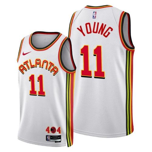 Atlanta Hawks 11 Trae Young 2022-23 Association Edition Jersey White - Men Jersey