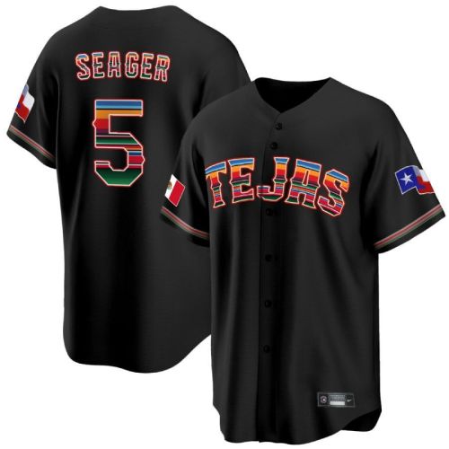 Corey Seager 5 Texas Rangers Mexican Collection Baseball Men Jersey - Black