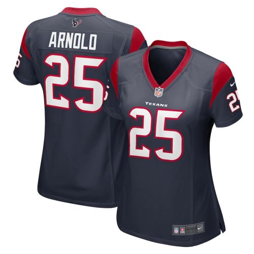 Grayland Arnold 25 Houston Texans Women Team Game Jersey - Navy