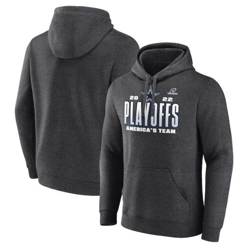 Dallas Cowboys 2022 NFL Playoffs Our Time Pullover Hoodie - Charcoal