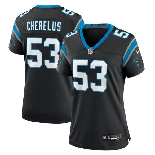 Claudin Cherelus 53 Carolina Panthers Women's Team Game Jersey - Black