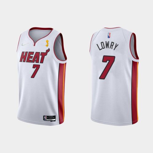 Miami Heat 7 Kyle Lowry Champions Cup 2023 Patch White Jersey