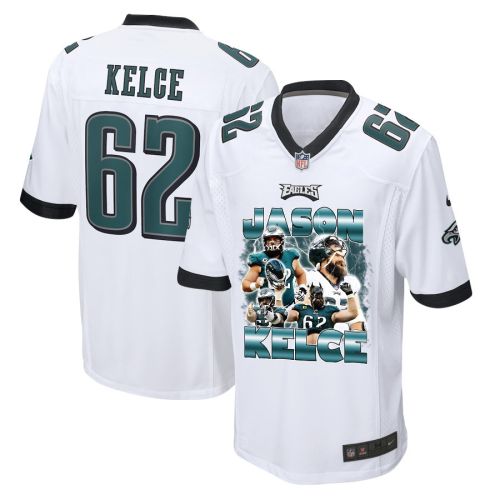 Jason Kelce 62 Philadelphia Eagles Legacy Game Jersey - Men, White