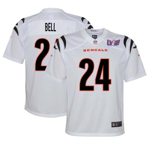 Vonn Bell 24 Cincinnati Bengals Super Bowl LVIII YOUTH Away Limited Jersey - White