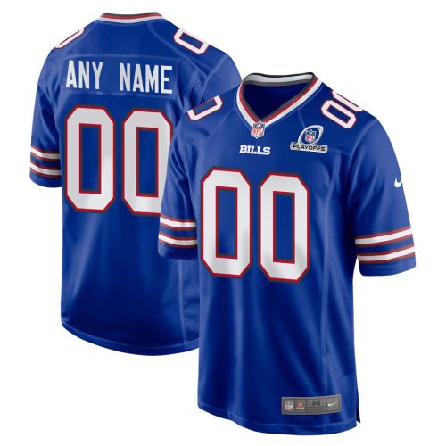 Buffalo Bills 2023 Playoffs Patch Game Men Custom Jersey - Royal