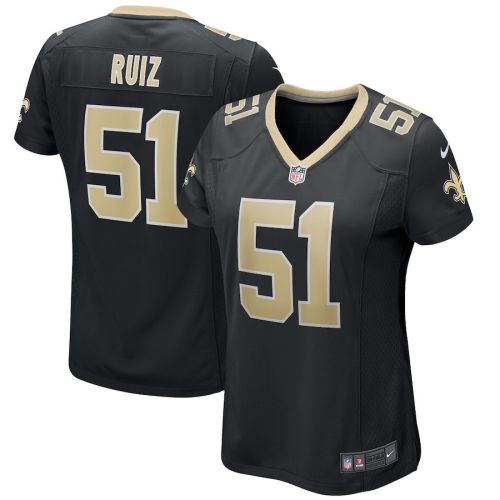 Cesar Ruiz 51 New Orleans Saints Women's Game Jersey - Black