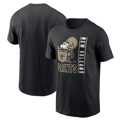 New Orleans Saints Lockup Essential T-Shirt - Black