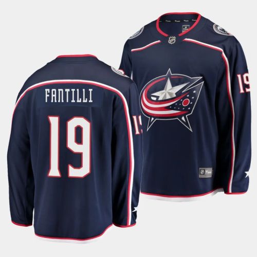 Adam Fantilli #19 Columbus Blue Jackets 2023 NHL Draft Home Men Jersey - Navy