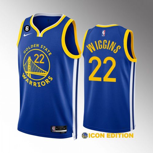 Golden State Warriors Andrew Wiggins 22 2022-23 Icon Edition Royal Jersey Swingman