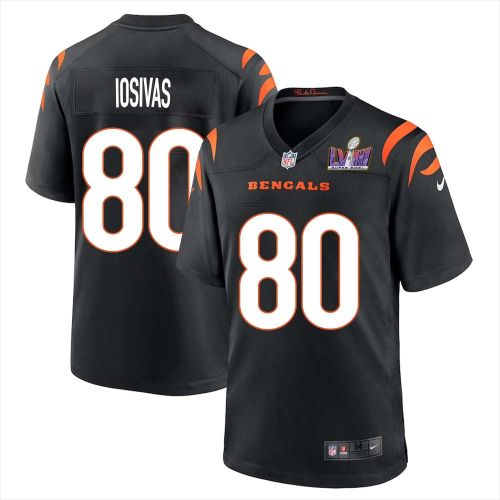 Andrei Iosivas 80 Cincinnati Bengals Super Bowl LVIII Men Home Limited Jersey - Black