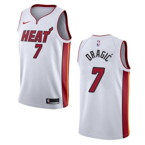 Men's Miami Heat 7 Goran Dragic Association Swingman Jersey - White