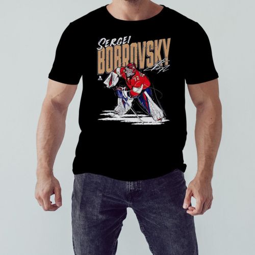 Florida Panthers Sergei Bobrovsky Chisel Signature T-Shirt- Black