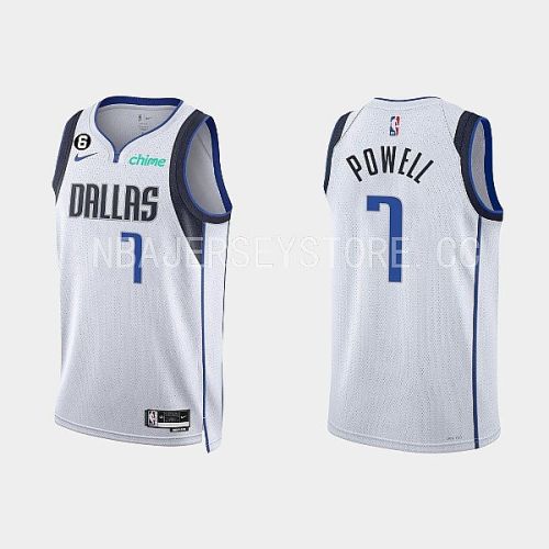 Dallas Mavericks Dwight Powell 7 2022-23 Association Edition White Men Jersey Swingman