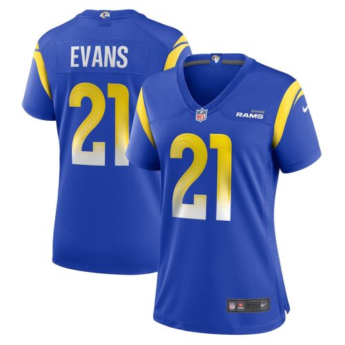 Zach Evans 21 Los Angeles Rams Game Women Jersey - Royal