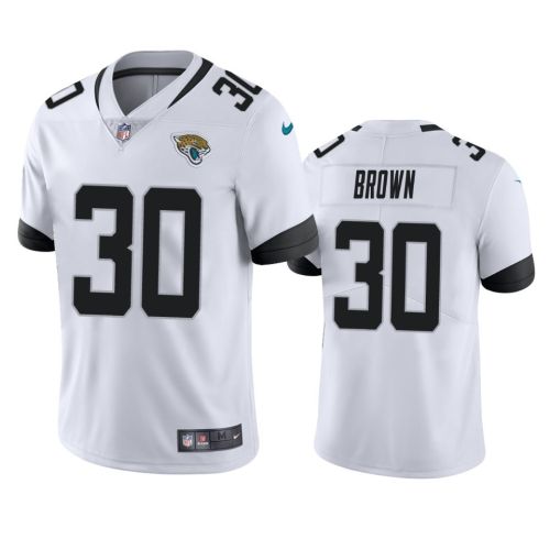 Jacksonville Jaguars Montaric Brown 30 White Vapor Limited Jersey