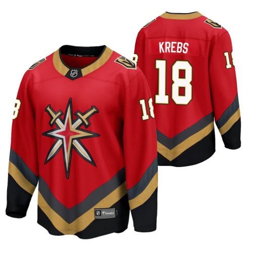 Men Vegas Golden Knights Peyton Krebs 18 Reverse Retro Jersey Men Red Jersey