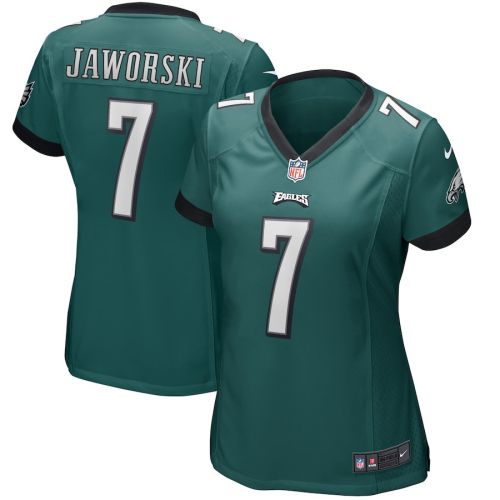 Ron Jaworski 7 Philadelphia Eagles Women Game Retired Jersey - Midnight Green