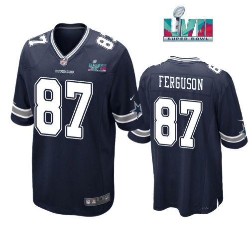 Jake Ferguson 87 Dallas Cowboys Super Bowl LVII Super Bowl LVII Navy Men Game Jersey