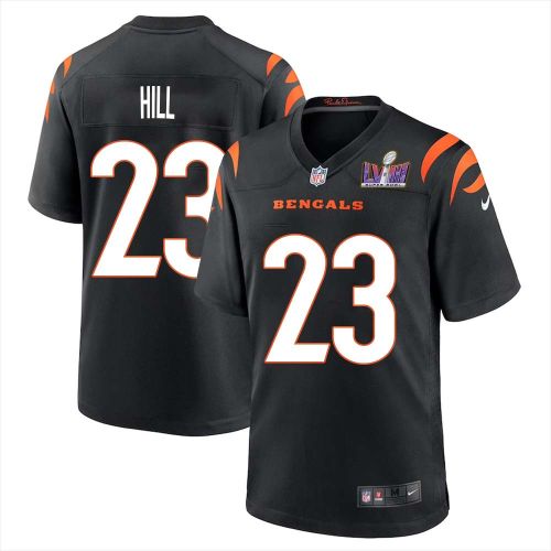 Dax Hill 23 Cincinnati Bengals Super Bowl LVIII Men Home Limited Jersey - Black