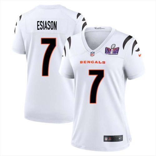 Boomer Esiason 7 Cincinnati Bengals Super Bowl LVIII Women Away Limited Jersey - White