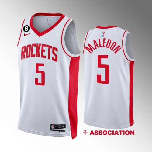 Theo Maledon 5 Houston Rockets White Men Jersey 2022-23 Association Edition Swingman