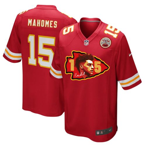 Patrick Mahomes 15 Signed Kansas City Chiefs Game Jersey - Men, Red