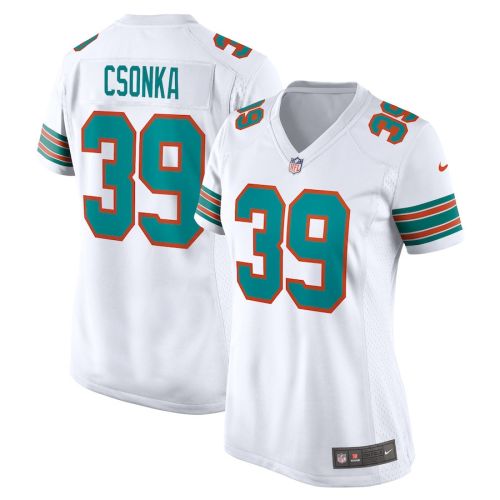 Larry Csonka 39 Miami Dolphins Women Retired Jersey - White