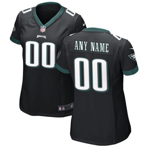 Philadelphia Eagles Women Alternate Custom Game Jersey - Black