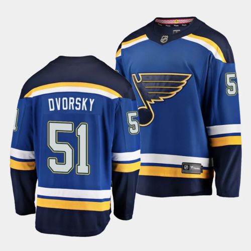 Dalibor Dvorsky #51 St. Louis Blues 2023 NHL Draft Home Men Jersey - Navy