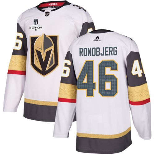 Jonas Rondbjerg 46 Vegas Golden Knights Stanley Cup 2023 Champions Patch Away Breakaway Men Jersey - White