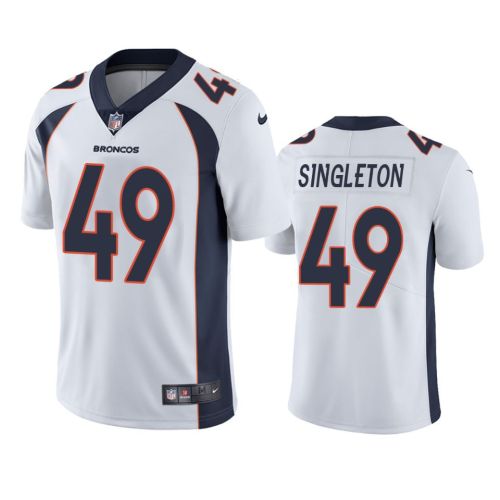 Men's JerseyDenver Broncos Alex Singleton 49 White Vapor Limited Jersey - Men's