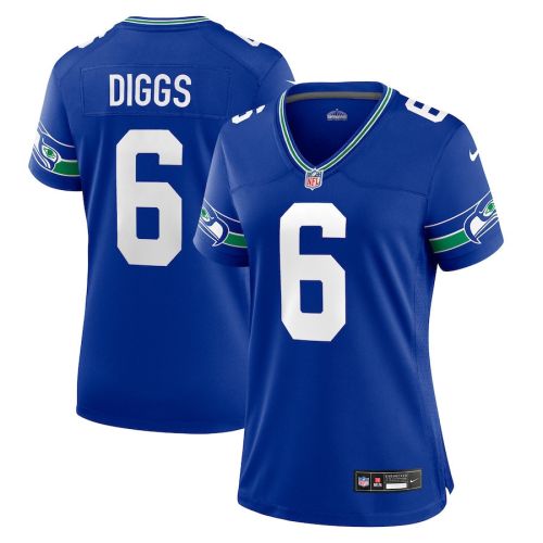 Quandre Diggs 6 Seattle Seahawks Women's Throwback Player Game Jersey - Royal