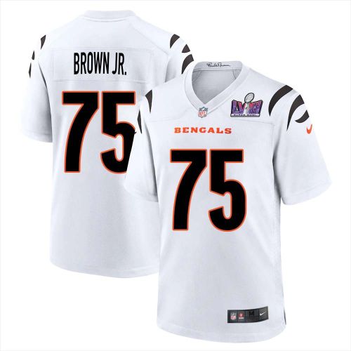 Orlando Brown Jr. 75 Cincinnati Bengals Super Bowl LVIII Men Away Limited Jersey - White