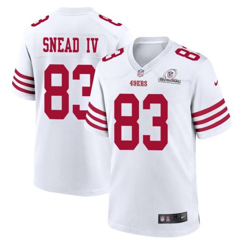 Willie Snead IV 83 San Francisco 49ers 2024 Divisional Patch Game Men Jersey - White