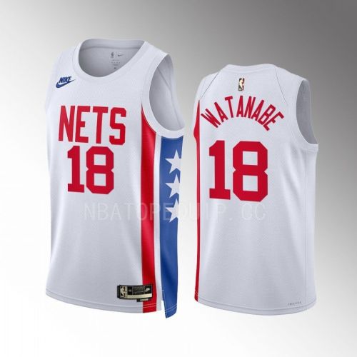 Yuta Watanabe 18 2022-23 Brooklyn Nets White Classic Edition Men Jersey Swingman