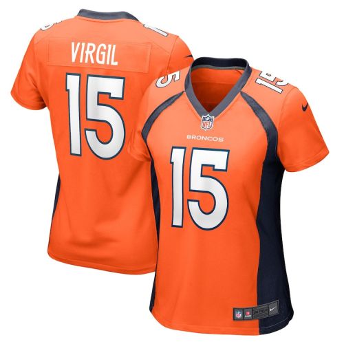 Jalen Virgil 15 Denver Broncos Women's Game Jersey - Orange