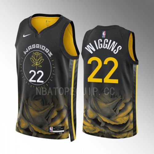 Golden State Warriors Andrew Wiggins 22 2022-23 City Edition Black Men Jersey Swingman