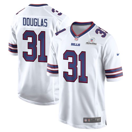 Rasul Douglas 31 Buffalo Bills 2024 Divisional Patch Game Men Jersey - White