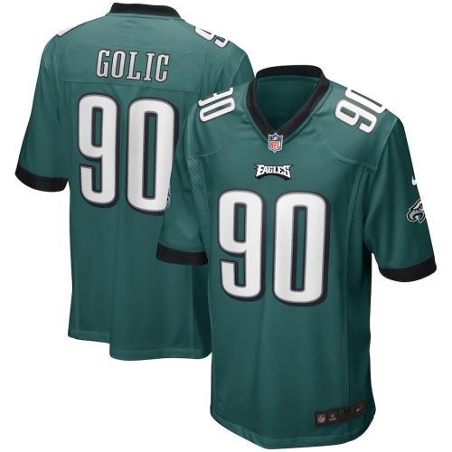 Mike Golic 90 Philadelphia Eagles Game Retired Player Men Jersey - Midnight Green