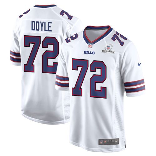 Tommy Doyle 72 Buffalo Bills 2024 Divisional Patch Game Men Jersey - White