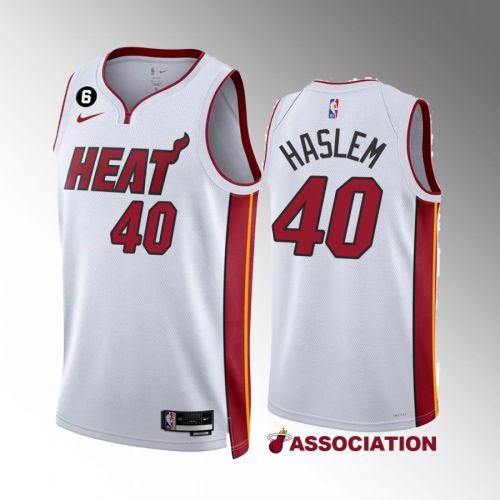 Udonis Haslem 40 2022-23 Miami Heat White Association Edition Jersey NO.6 Patch