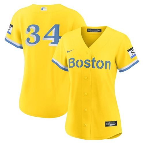 David Ortiz 34 Boston Red Sox Women's City Connect Jersey - Gold