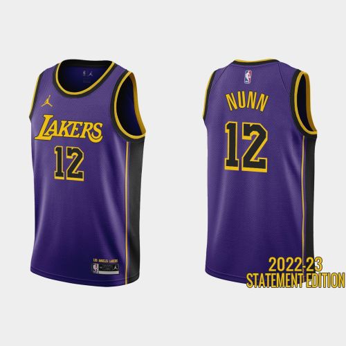 Los Angeles Lakers Kendrick Nunn 12 Purple 2022-23 Statement Edition Men Jersey