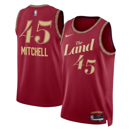 Donovan Mitchell 45 Cleveland Cavaliers 2023/24 City Edition Swingman Jersey - Wine