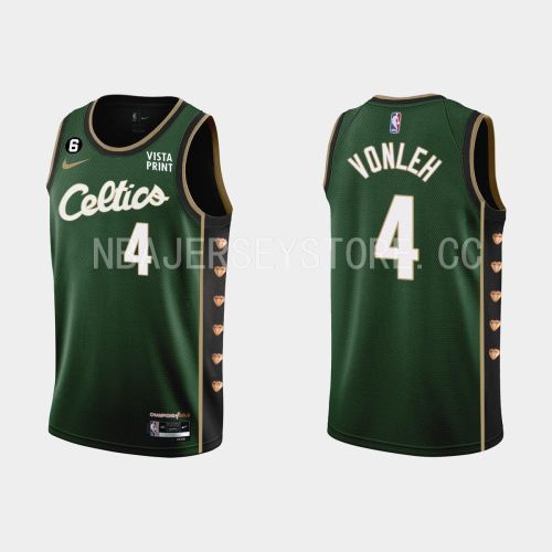 Boston Celtics 4 Noah Vonleh 2022-23 City Edition Green Men Jersey