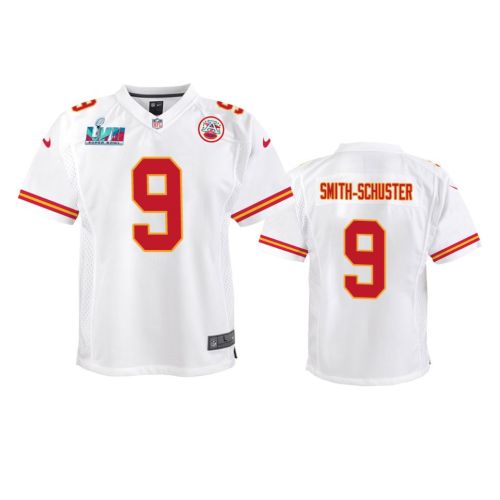 Smith-Schuster 9 Kansas City Chiefs Super Bowl LVII Game Jersey - Youth White